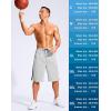 imageG Gradual Mens 11 Long Basketball Shorts with Zipper Pockets Drawstring Mesh Lightweight Gym Athletic Shorts for MenLight Grey