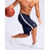 imageG Gradual Mens 11 Long Basketball Shorts with Zipper Pockets Drawstring Mesh Lightweight Gym Athletic Shorts for MenNavy