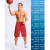 imageG Gradual Mens 11 Long Basketball Shorts with Zipper Pockets Drawstring Mesh Lightweight Gym Athletic Shorts for MenRed