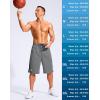 imageG Gradual Mens 11 Long Basketball Shorts with Zipper Pockets Drawstring Mesh Lightweight Gym Athletic Shorts for MenSteel