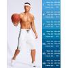 imageG Gradual Mens 11 Long Basketball Shorts with Zipper Pockets Drawstring Mesh Lightweight Gym Athletic Shorts for MenWhite