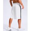 imageG Gradual Mens 11 Long Basketball Shorts with Zipper Pockets Drawstring Mesh Lightweight Gym Athletic Shorts for MenWhite