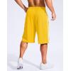 imageG Gradual Mens 11 Long Basketball Shorts with Zipper Pockets Drawstring Mesh Lightweight Gym Athletic Shorts for MenYellow