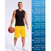 imageG Gradual Mens 11 Long Basketball Shorts with Zipper Pockets Drawstring Mesh Lightweight Gym Athletic Shorts for MenYellow