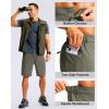 imageG Gradual Mens Casual Shorts 9 Lightweight Hiking GolfGrey Green