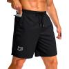 imageG Gradual Mens Running Athletic Shorts with Zipper Pocket 5 7 Lightweight Quick Dry Gym Workout Shorts for Tennis ActiveBlack