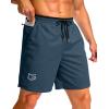 imageG Gradual Mens Running Athletic Shorts with Zipper Pocket 5 7 Lightweight Quick Dry Gym Workout Shorts for Tennis ActiveDusty Blue