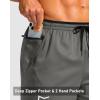 imageG Gradual Mens Running Athletic Shorts with Zipper Pocket 5 7 Lightweight Quick Dry Gym Workout Shorts for Tennis ActiveGrey