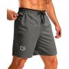 imageG Gradual Mens Running Athletic Shorts with Zipper Pocket 5 7 Lightweight Quick Dry Gym Workout Shorts for Tennis ActiveGrey