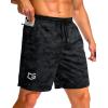 imageG Gradual Mens Running Athletic Shorts with Zipper Pocket 5 7 Lightweight Quick Dry Gym Workout Shorts for Tennis ActiveGrey Camo