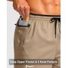 imageG Gradual Mens Running Athletic Shorts with Zipper Pocket 5 7 Lightweight Quick Dry Gym Workout Shorts for Tennis ActiveKhaki