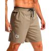 imageG Gradual Mens Running Athletic Shorts with Zipper Pocket 5 7 Lightweight Quick Dry Gym Workout Shorts for Tennis ActiveKhaki