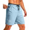 imageG Gradual Mens Running Athletic Shorts with Zipper Pocket 5 7 Lightweight Quick Dry Gym Workout Shorts for Tennis ActiveLight Blue