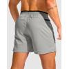 imageG Gradual Mens Running Athletic Shorts with Zipper Pocket 5 7 Lightweight Quick Dry Gym Workout Shorts for Tennis ActiveLlight Grey