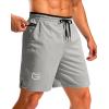 imageG Gradual Mens Running Athletic Shorts with Zipper Pocket 5 7 Lightweight Quick Dry Gym Workout Shorts for Tennis ActiveLlight Grey