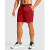 imageG Gradual Mens Running Athletic Shorts with Zipper Pocket 5 7 Lightweight Quick Dry Gym Workout Shorts for Tennis ActiveRed