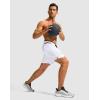 imageG Gradual Mens Running Athletic Shorts with Zipper Pocket 5 7 Lightweight Quick Dry Gym Workout Shorts for Tennis ActiveWhite