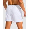 imageG Gradual Mens Running Athletic Shorts with Zipper Pocket 5 7 Lightweight Quick Dry Gym Workout Shorts for Tennis ActiveWhite