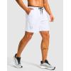 imageG Gradual Mens Running Athletic Shorts with Zipper Pocket 5 7 Lightweight Quick Dry Gym Workout Shorts for Tennis ActiveWhite