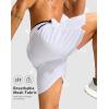 imageG Gradual Mens Running Athletic Shorts with Zipper Pocket 5 7 Lightweight Quick Dry Gym Workout Shorts for Tennis ActiveWhite