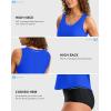 imageG Gradual Tankini Tops for Women High Neck Swimsuits Swim Top Modest Bathing Suit Swimwear Tank Top only No BottomBlue