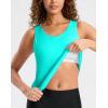 imageG Gradual Tankini Tops for Women High Neck Swimsuits Swim Top Modest Bathing Suit Swimwear Tank Top only No BottomCyan