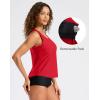 imageG Gradual Tankini Tops for Women High Neck Swimsuits Swim Top Modest Bathing Suit Swimwear Tank Top only No BottomRed