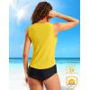 imageG Gradual Tankini Tops for Women High Neck Swimsuits Swim Top Modest Bathing Suit Swimwear Tank Top only No BottomYellow