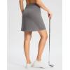 imageG Gradual Womens 18 Golf Skorts Skirts with 3 Pockets High Waisted Athletic Skorts for Women Stretchy Tennis SkirtsLight Grey