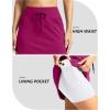 imageG Gradual Womens 18 Golf Skorts Skirts with 3 Pockets High Waisted Athletic Skorts for Women Stretchy Tennis SkirtsRose Red