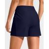 imageG Gradual Womens 4 High Waisted Swim Board Shorts with Pockets Quick Dry Swimming Swimsuit Bathing Suit Bottoms for WomenNavy