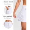 imageG Gradual Womens 4 High Waisted Swim Board Shorts with Pockets Quick Dry Swimming Swimsuit Bathing Suit Bottoms for WomenWhite