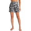 imageG Gradual Womens 5 High Waisted Swim Board Shorts with Phone Pockets UPF 50 Quick Dry Beach Shorts for Women with LinerBlack Floral