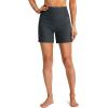 imageG Gradual Womens 5 High Waisted Swim Board Shorts with Phone Pockets UPF 50 Quick Dry Beach Shorts for Women with LinerDark Grey