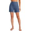 imageG Gradual Womens 5 High Waisted Swim Board Shorts with Phone Pockets UPF 50 Quick Dry Beach Shorts for Women with LinerDusty Blue