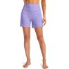 imageG Gradual Womens 5 High Waisted Swim Board Shorts with Phone Pockets UPF 50 Quick Dry Beach Shorts for Women with LinerLight Purple