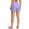 imageG Gradual Womens 5 High Waisted Swim Board Shorts with Phone Pockets UPF 50 Quick Dry Beach Shorts for Women with LinerLight Purple