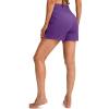 imageG Gradual Womens 5 High Waisted Swim Board Shorts with Phone Pockets UPF 50 Quick Dry Beach Shorts for Women with LinerPurple