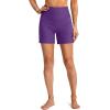 imageG Gradual Womens 5 High Waisted Swim Board Shorts with Phone Pockets UPF 50 Quick Dry Beach Shorts for Women with LinerPurple