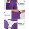 imageG Gradual Womens 5 High Waisted Swim Board Shorts with Phone Pockets UPF 50 Quick Dry Beach Shorts for Women with LinerPurple