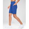 imageG Gradual Womens 79 Bermuda Long Shorts with Pockets High Waisted Athletic Knee Length Shorts for Women WalkingBlue