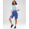 imageG Gradual Womens 79 Bermuda Long Shorts with Pockets High Waisted Athletic Knee Length Shorts for Women WalkingBlue
