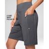 imageG Gradual Womens 79 Bermuda Long Shorts with Pockets High Waisted Athletic Knee Length Shorts for Women WalkingCharcoal