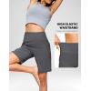 imageG Gradual Womens 79 Bermuda Long Shorts with Pockets High Waisted Athletic Knee Length Shorts for Women WalkingCharcoal