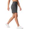 imageG Gradual Womens 79 Bermuda Long Shorts with Pockets High Waisted Athletic Knee Length Shorts for Women WalkingDark Grey