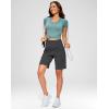 imageG Gradual Womens 79 Bermuda Long Shorts with Pockets High Waisted Athletic Knee Length Shorts for Women WalkingDark Grey