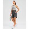 imageG Gradual Womens 79 Bermuda Long Shorts with Pockets High Waisted Athletic Knee Length Shorts for Women WalkingDark Grey