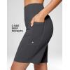imageG Gradual Womens 79 Bermuda Long Shorts with Pockets High Waisted Athletic Knee Length Shorts for Women WalkingDark Grey