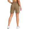 imageG Gradual Womens 79 Bermuda Long Shorts with Pockets High Waisted Athletic Knee Length Shorts for Women WalkingDark Khaki