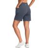 imageG Gradual Womens 79 Bermuda Long Shorts with Pockets High Waisted Athletic Knee Length Shorts for Women WalkingDusty Blue